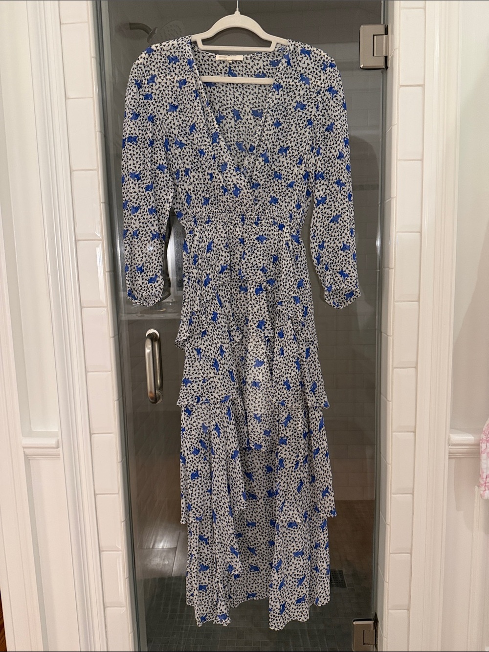 Maje Rencala floral printed midi dress